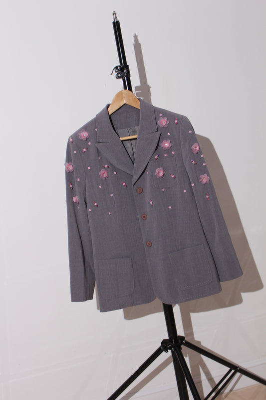 FLOWER AND CRYSTAL BLAZER