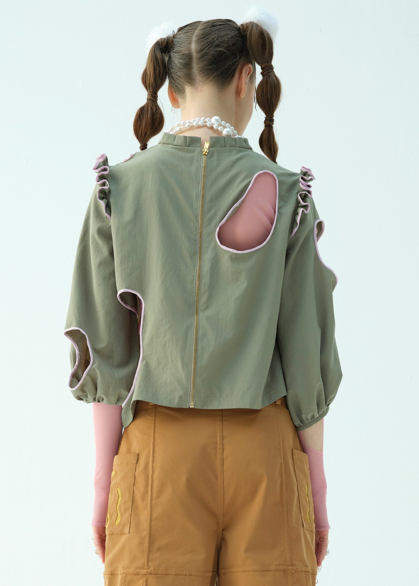 Bubble Glands Cut-Out Blouse